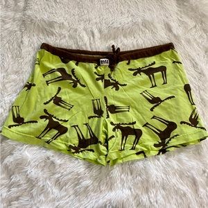 Lazy One Moose Pajama Shorts
